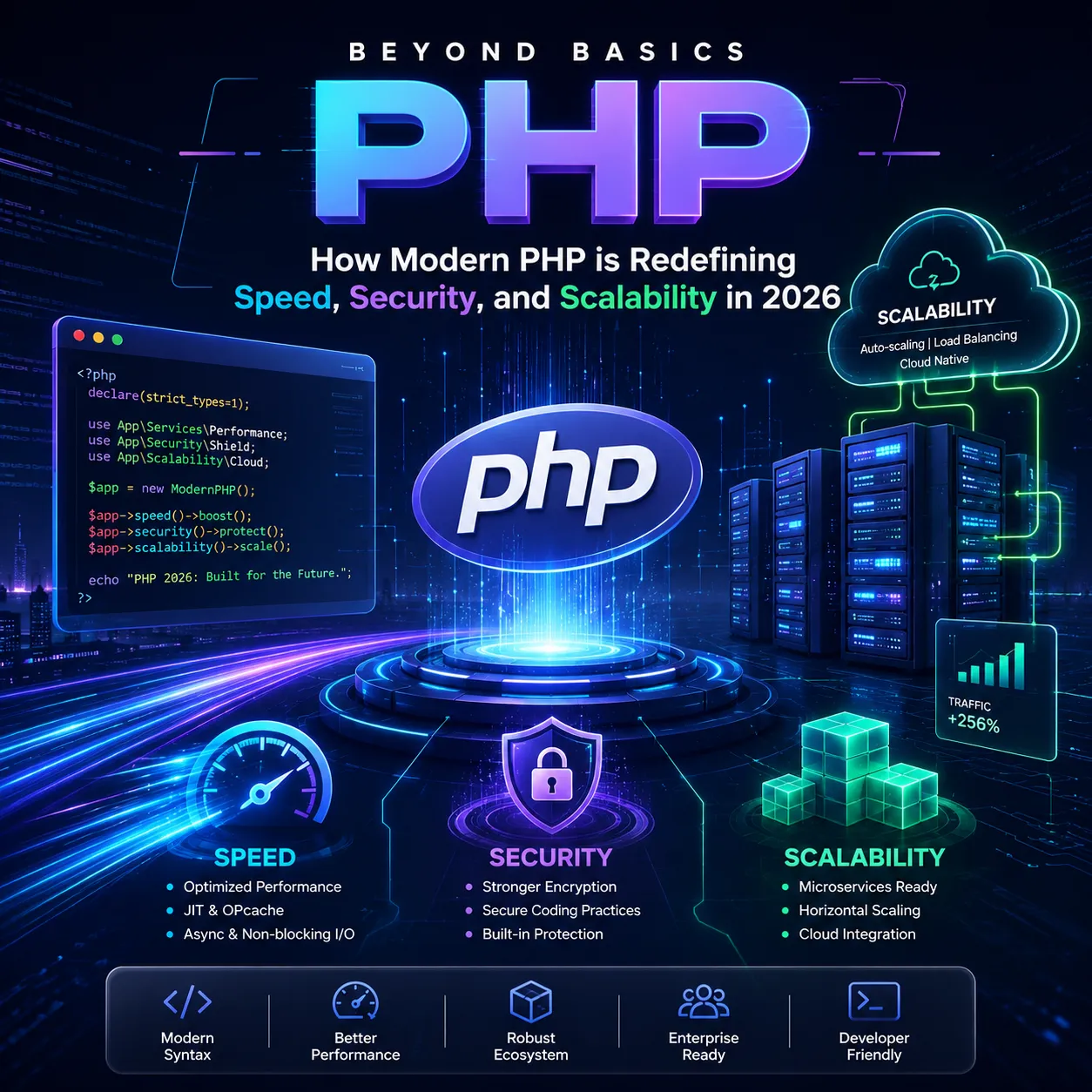 Beyond Basics How Modern PHP is Redefining Speed, Security, and Scalability in 2026
