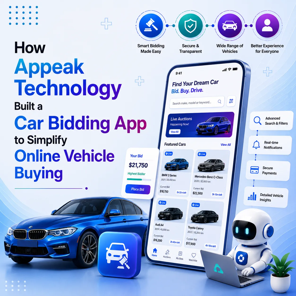 How Appeak Technology Built a Car Bidding App to Simplify Online Vehicle Buying
